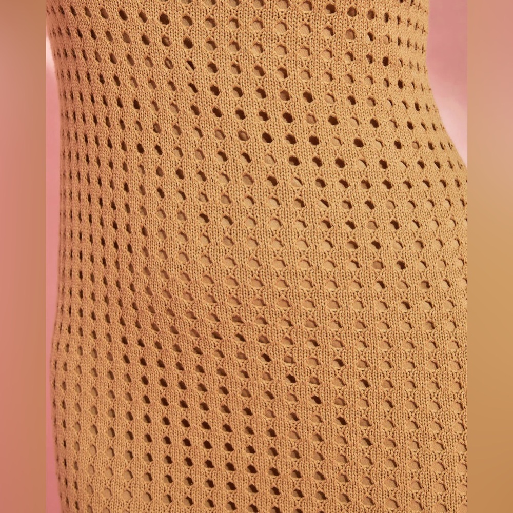 Vici Seychelles Cotton Blend Crochet Knit Midi Dress - Picture 5 of 5